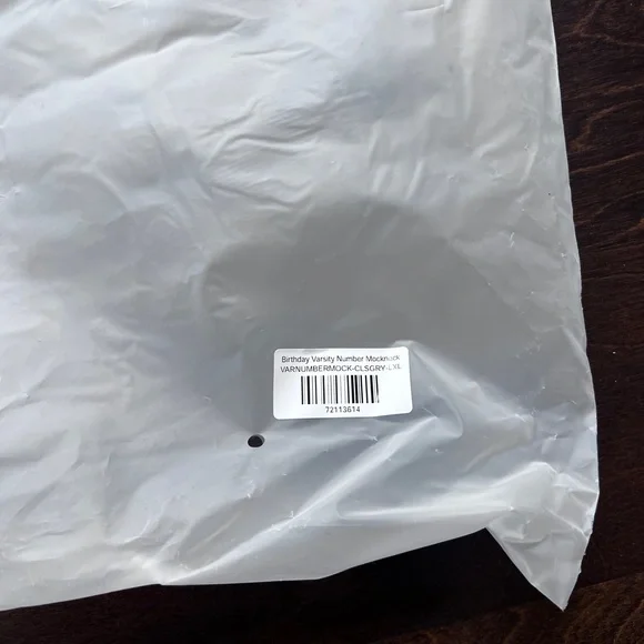 NWT Parke Gray and Blue 22 varsity mock neck Sweatshirt L/XL - Picture 4 of 5